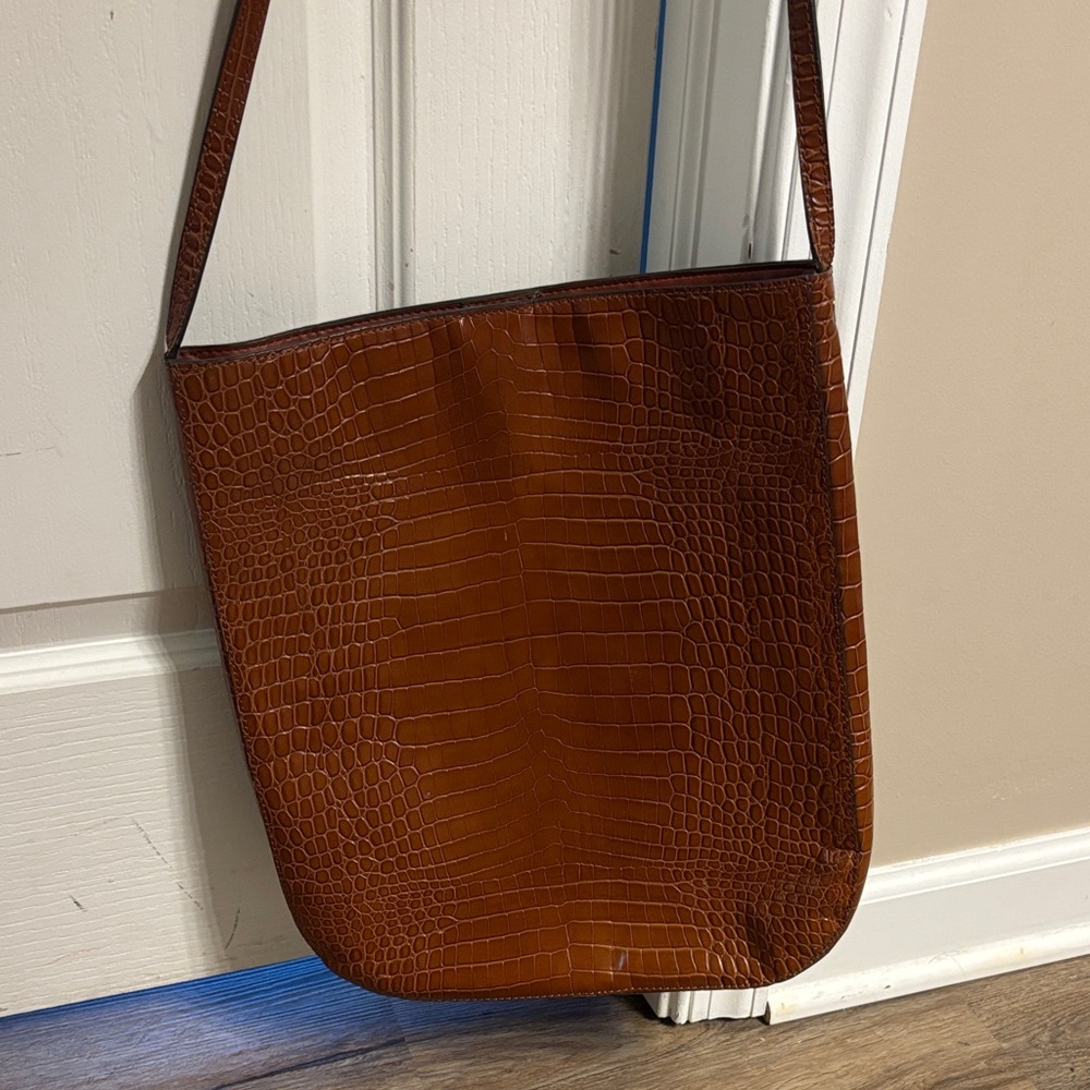 Banana republic Brown Crocodile Pattern Shoulder Bag